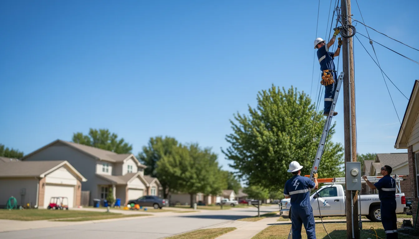 Residential electrician providing installation services in Parks, NE